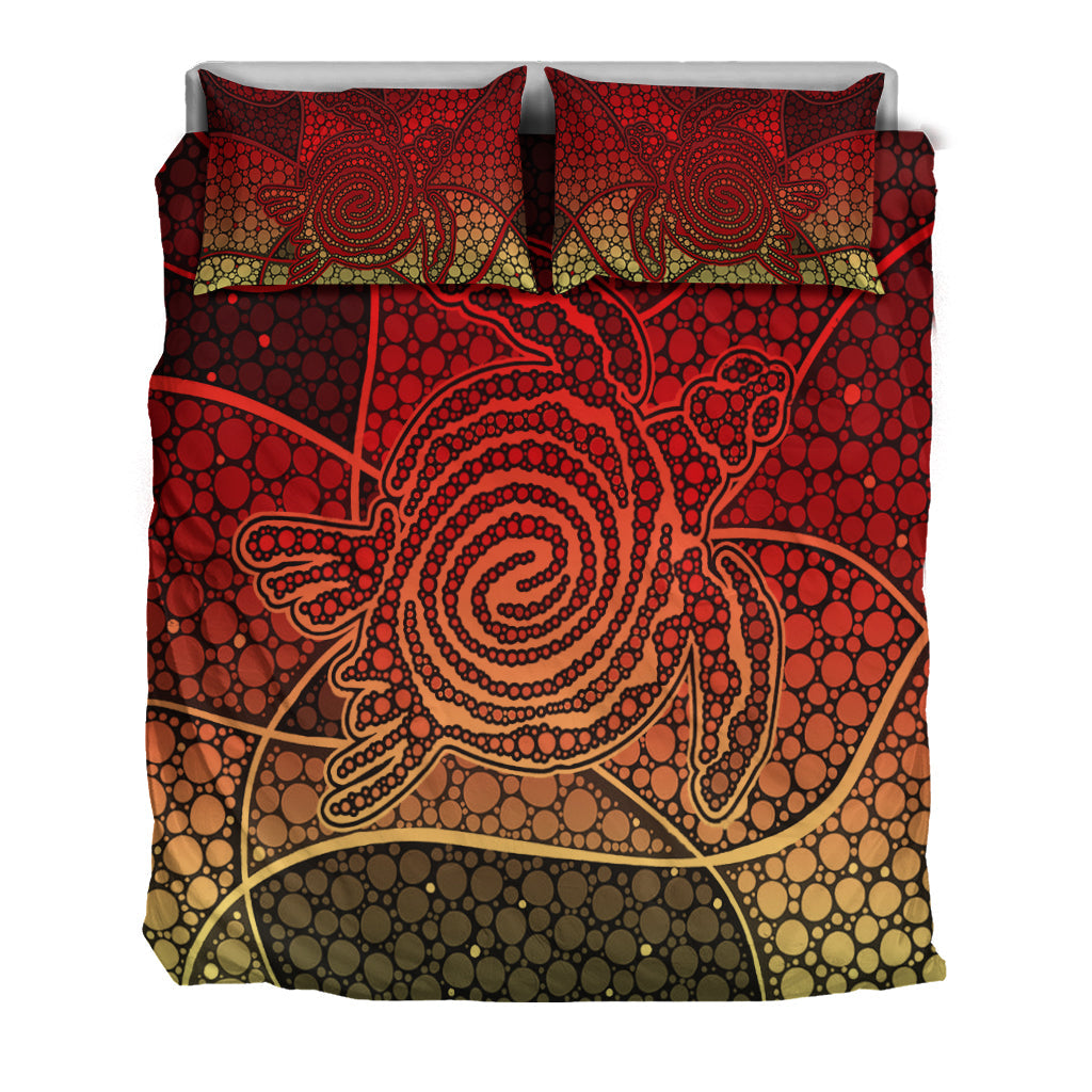 turtle-bedding-set-aboriginal-red-style