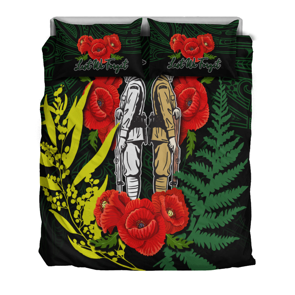 anzac-day-bedding-set-maori-patterns-green-color