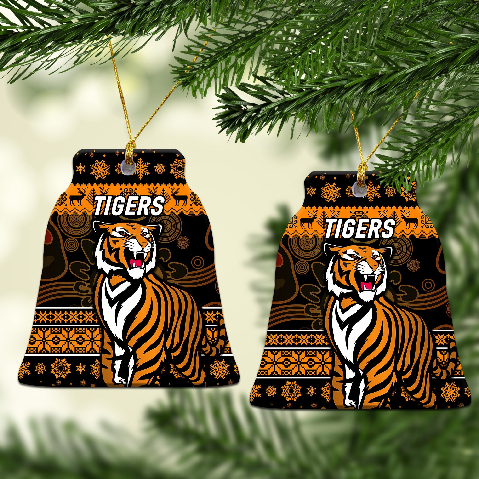 wests-tigers-christmas-ornament-simple-style