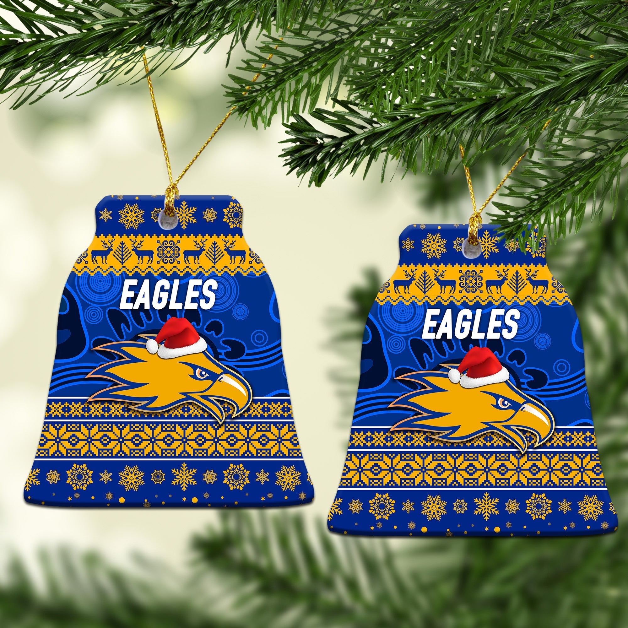 west-coast-eagles-christmas-ornament-simple-style-royal-blue