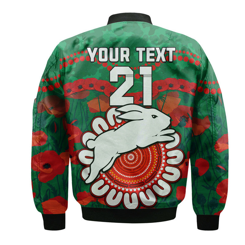 custom-personalised-rabbitohs-rugby-anzac-bomber-jacket-camouflage-poppy