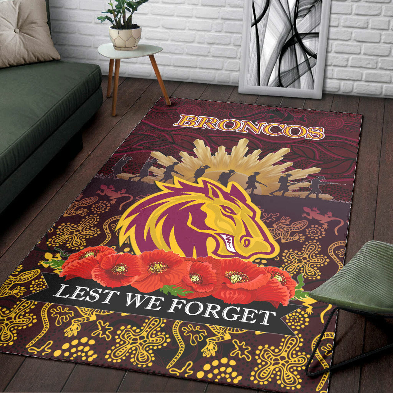 broncos-rugby-area-rug-anzac-broncos-animals-in-aboriginal-art-area-rug