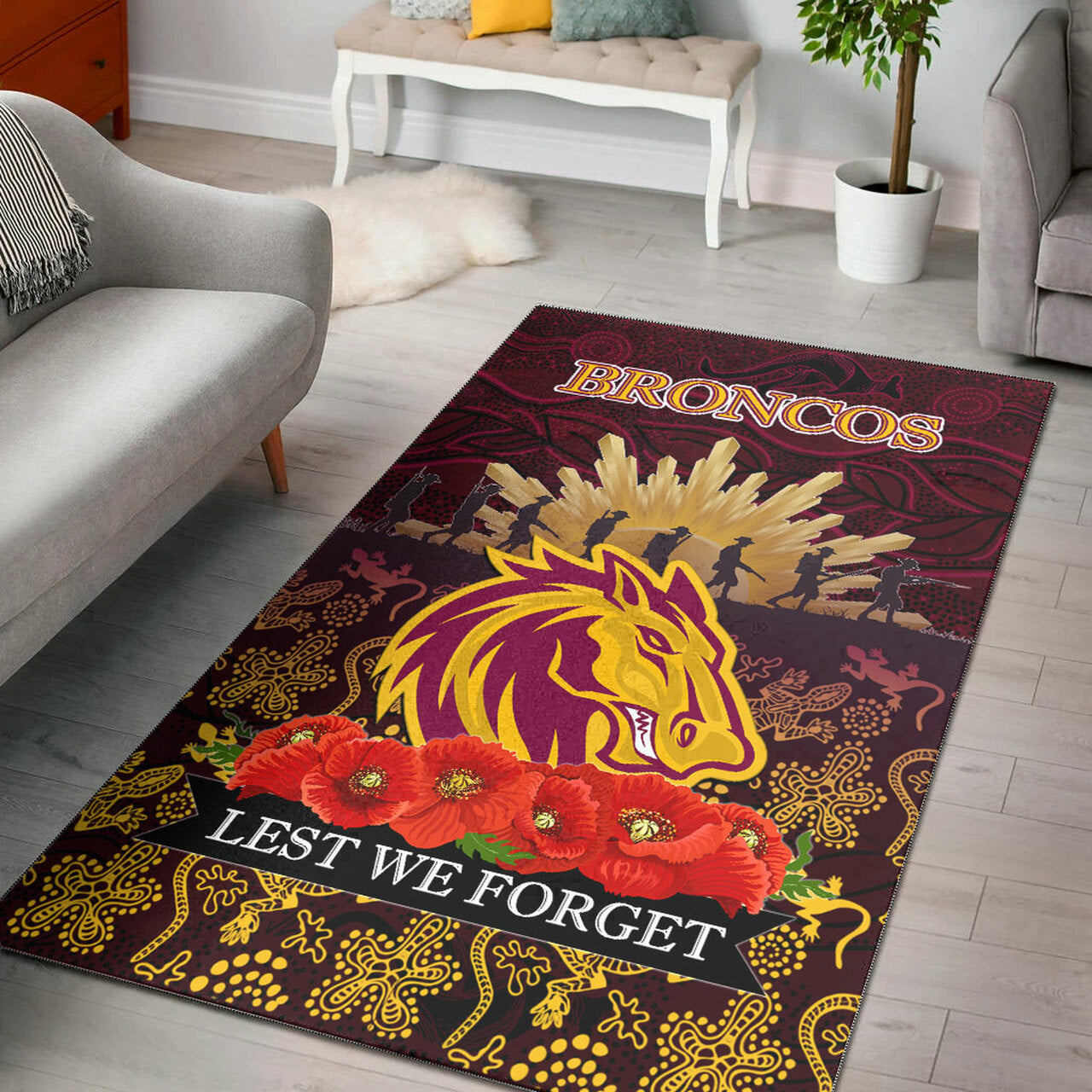 broncos-rugby-area-rug-anzac-broncos-animals-in-aboriginal-art-area-rug