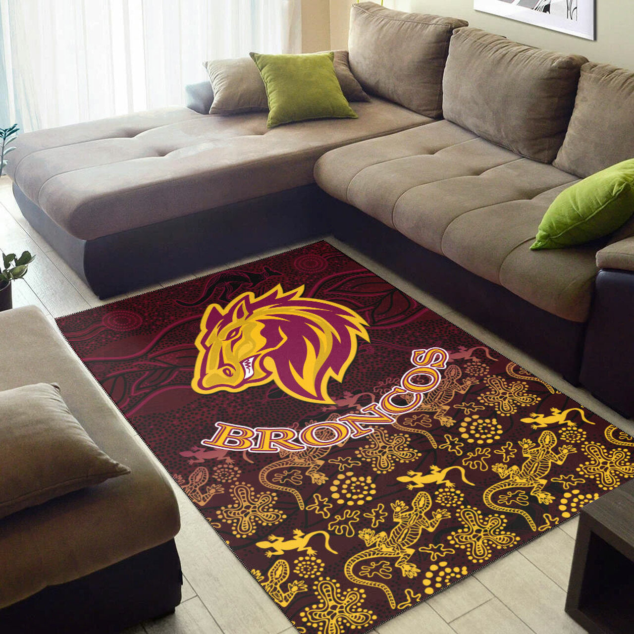 broncos-rugby-area-rug-broncos-animals-in-aboriginal-art-area-rug