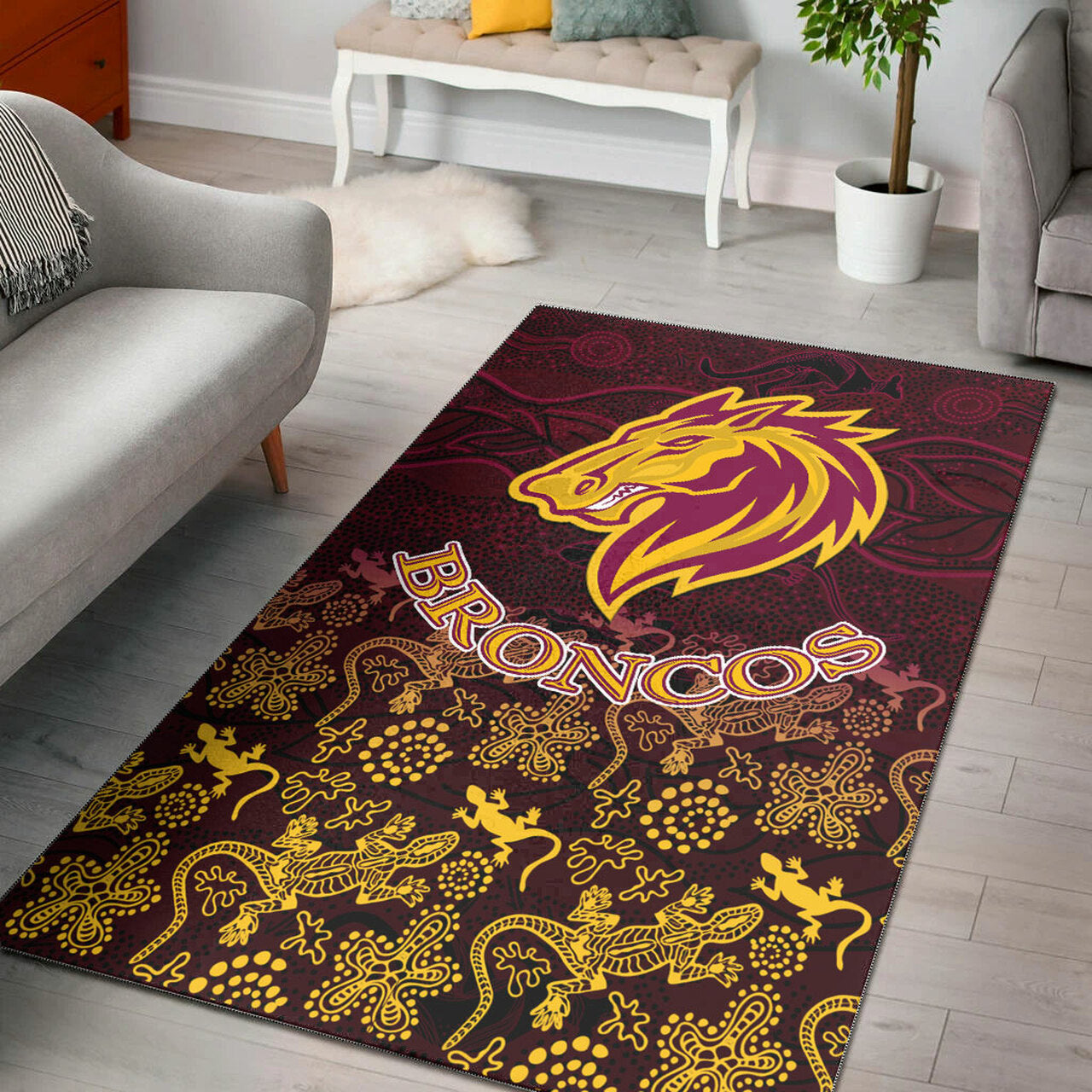 broncos-rugby-area-rug-broncos-animals-in-aboriginal-art-area-rug