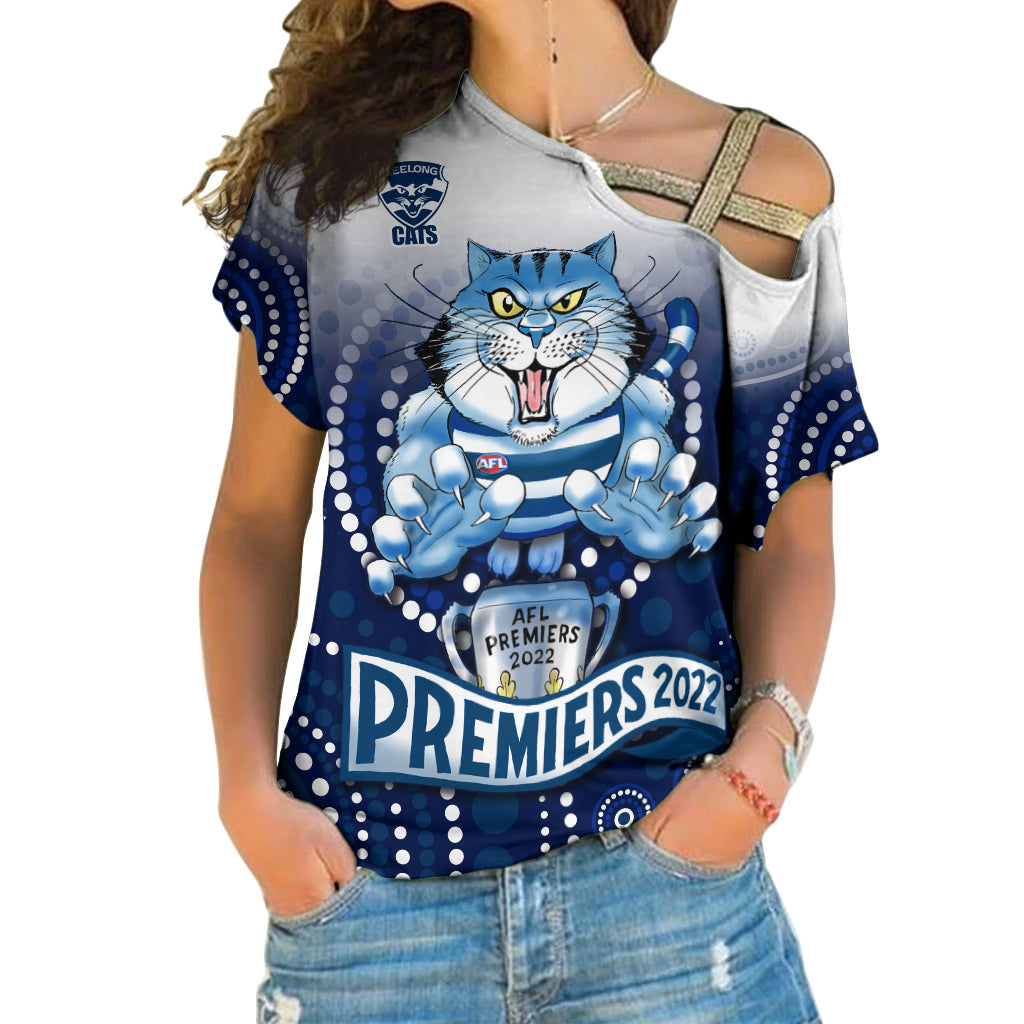 custom-personalised-cats-football-cross-shoulder-shirt-aboriginal-australian-premiers-2022-proud-geelong-cartoon