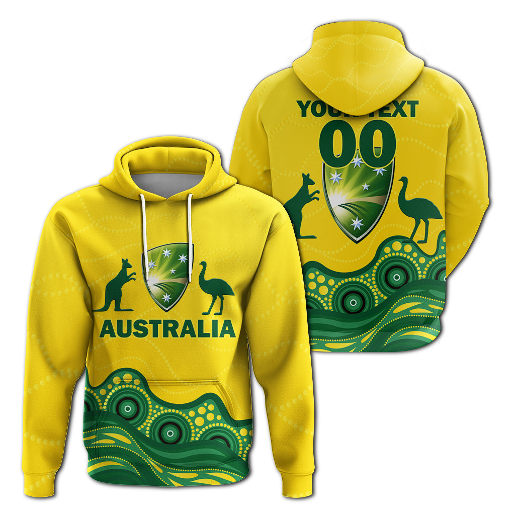 (Custom Personalised) Australia Cricket Aboriginal Pattern Hoodie - LT2