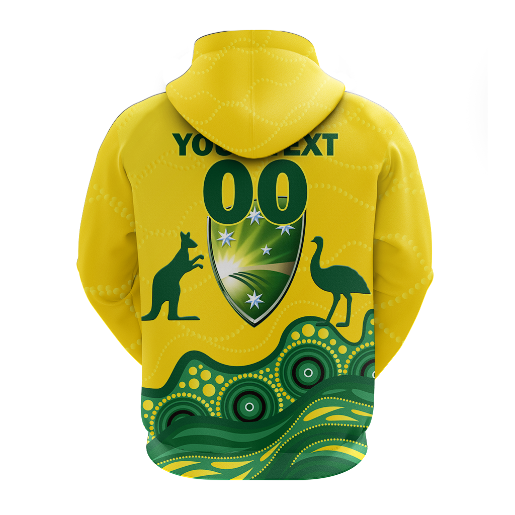 (Custom Personalised) Australia Cricket Aboriginal Pattern Hoodie - LT2