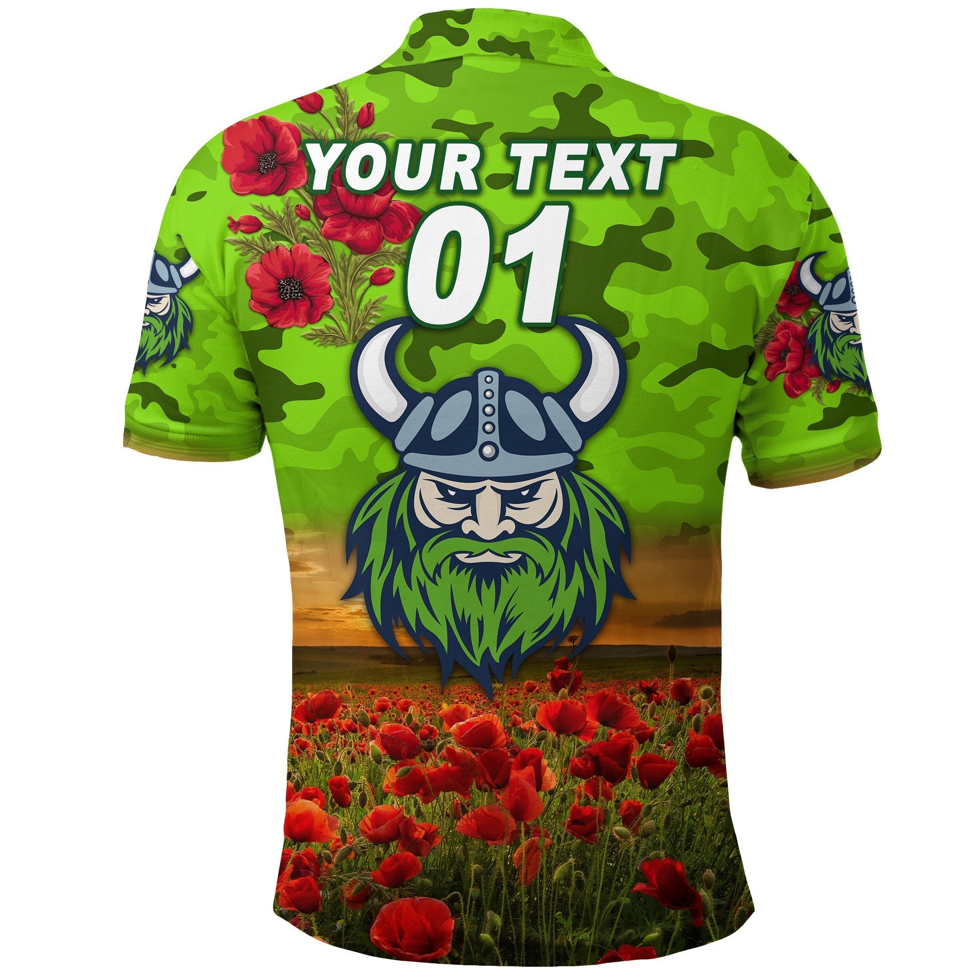 custom-personalised-raiders-anzac-polo-shirt-poppy-flowers-vibes