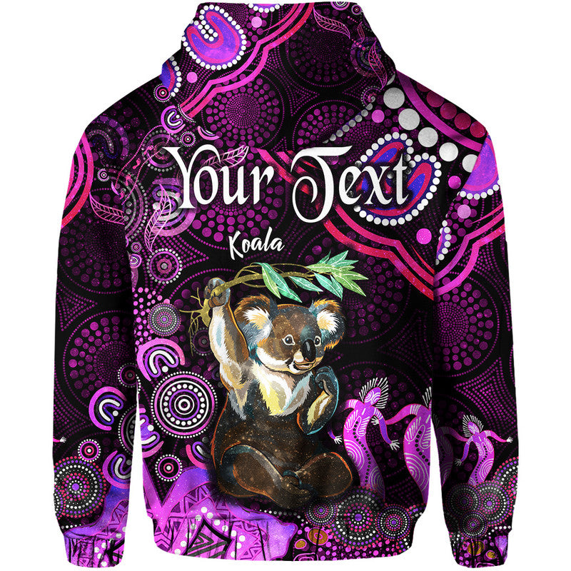 custom-personalised-australian-astrology-zip-up-and-pullover-hoodie-cancer-koala-zodiac-aboriginal-vibes-pink