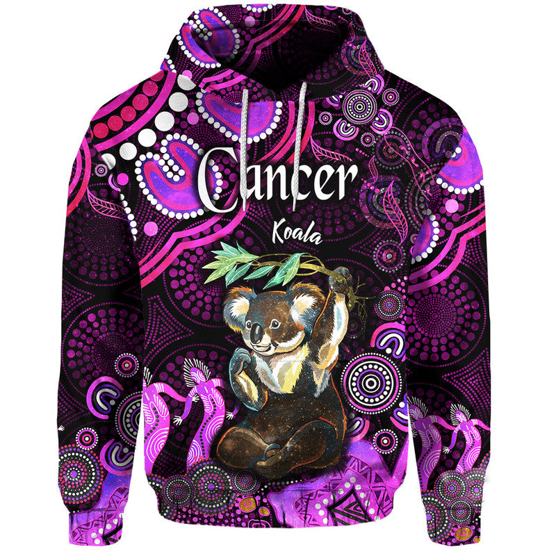 custom-personalised-australian-astrology-zip-up-and-pullover-hoodie-cancer-koala-zodiac-aboriginal-vibes-pink