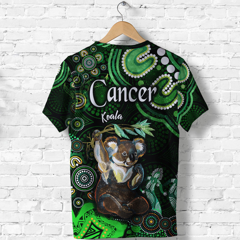 australian-astrology-t-shirt-cancer-koala-zodiac-aboriginal-vibes-green