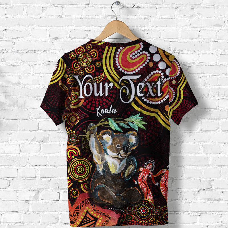 custom-personalised-australian-astrology-t-shirt-cancer-koala-zodiac-aboriginal-vibes-red