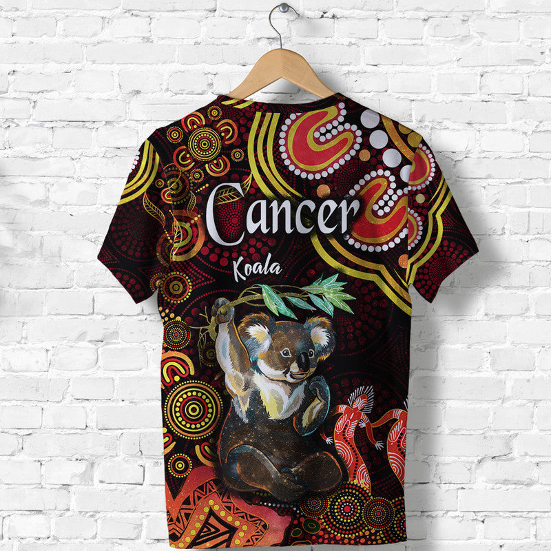 australian-astrology-t-shirt-cancer-koala-zodiac-aboriginal-vibes-red