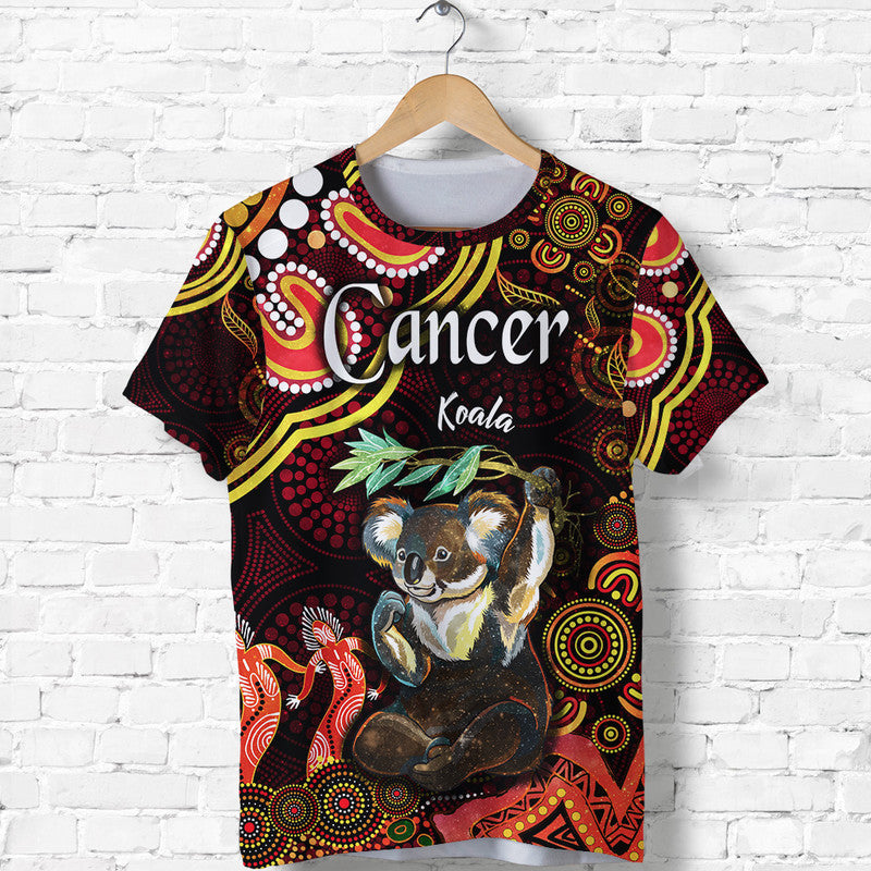 australian-astrology-t-shirt-cancer-koala-zodiac-aboriginal-vibes-red