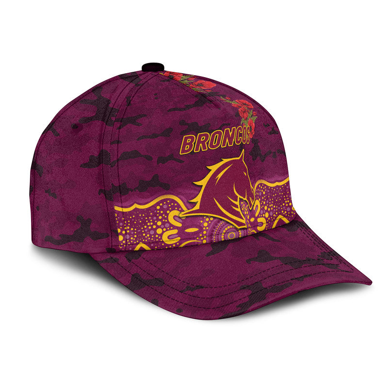 custom-personalised-brisbane-broncos-anzac-2022-nrl-classic-cap-indigenous-vibes