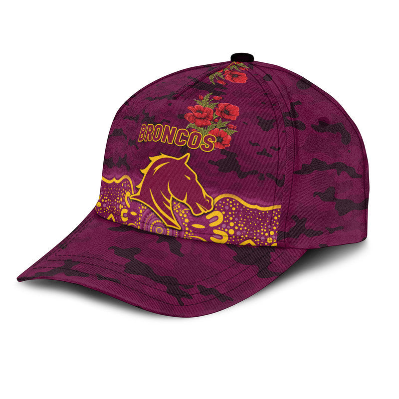 custom-personalised-brisbane-broncos-anzac-2022-nrl-classic-cap-indigenous-vibes