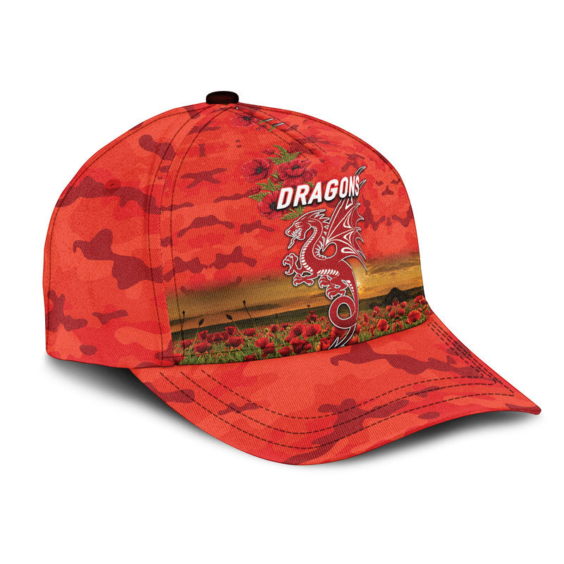 st-george-illawarra-dragons-anzac-2022-nrl-classic-cap-poppy-flowers-vibes-red