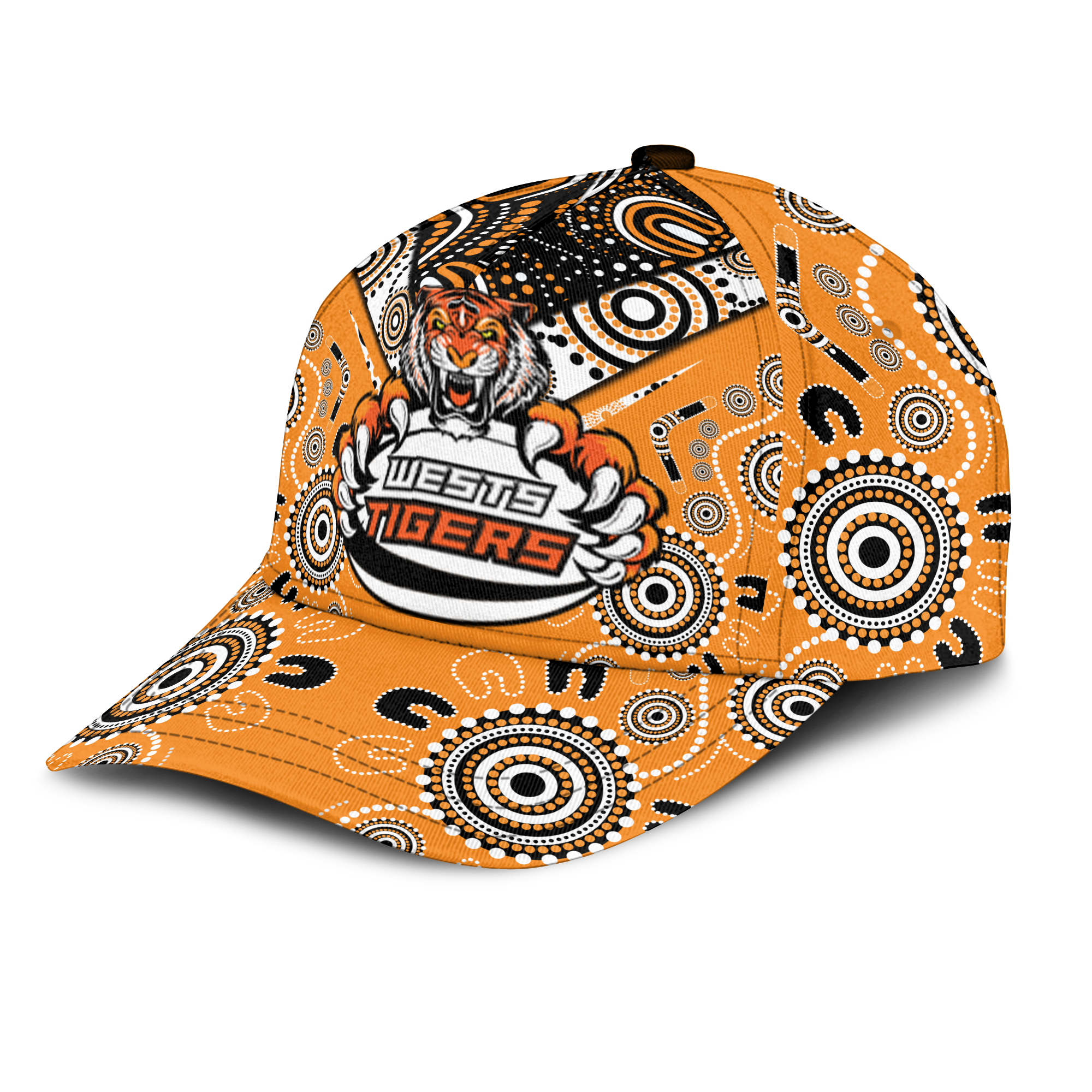 Wests Tiger Rugby Aboriginal Pattern Cap - LT2