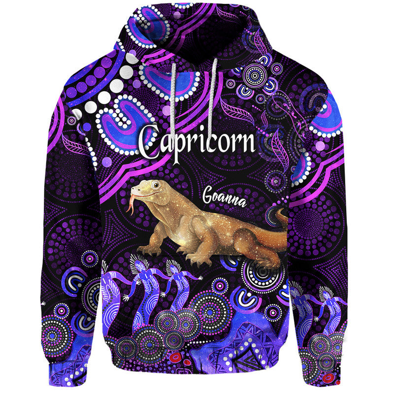 custom-personalised-australian-astrology-zip-up-and-pullover-hoodie-capricorn-goanna-zodiac-aboriginal-vibes-purple