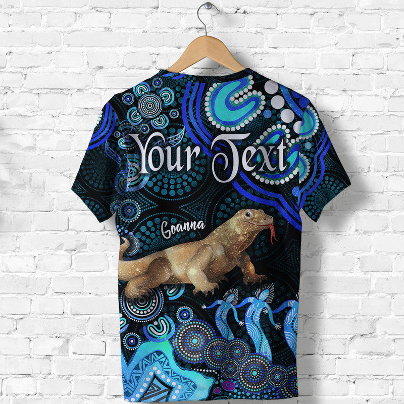 custom-personalised-australian-astrology-t-shirt-capricorn-goanna-zodiac-aboriginal-vibes-blue