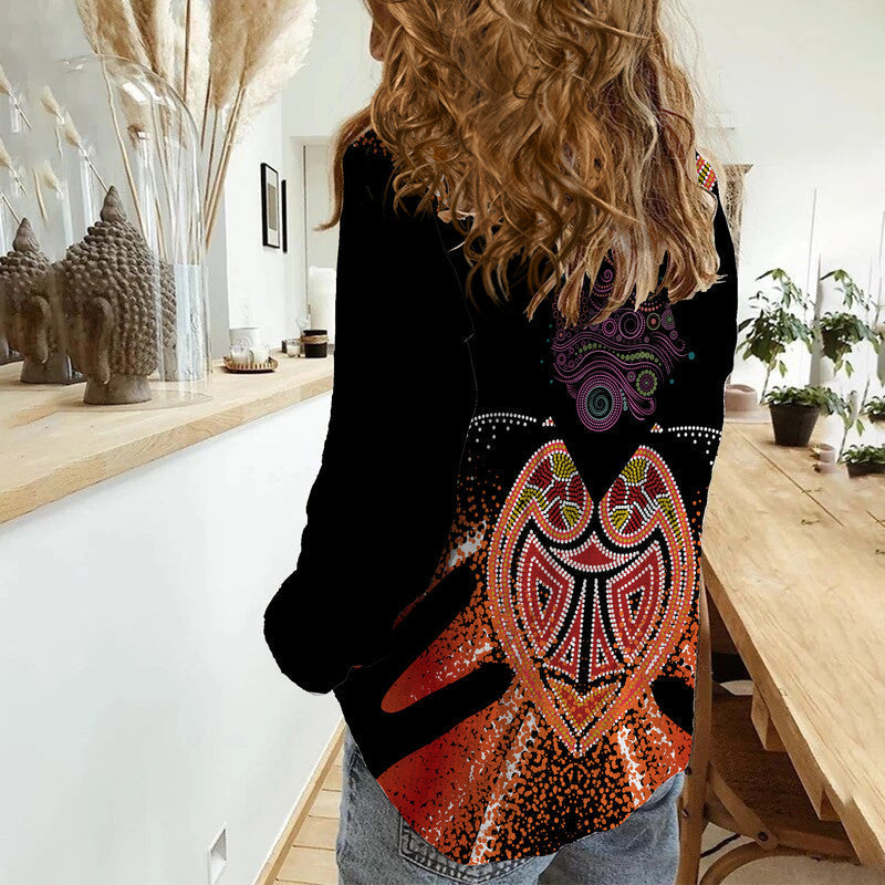 aboriginal-in-my-heart-hand-with-turtle-women-casual-shirt