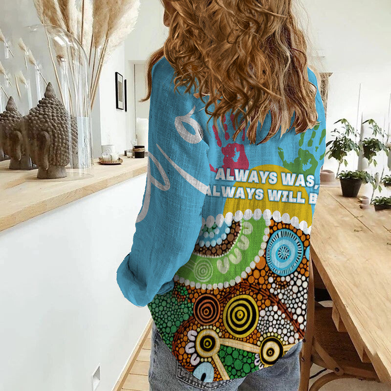 naidoc-week-women-casual-shirt-aboriginal-art