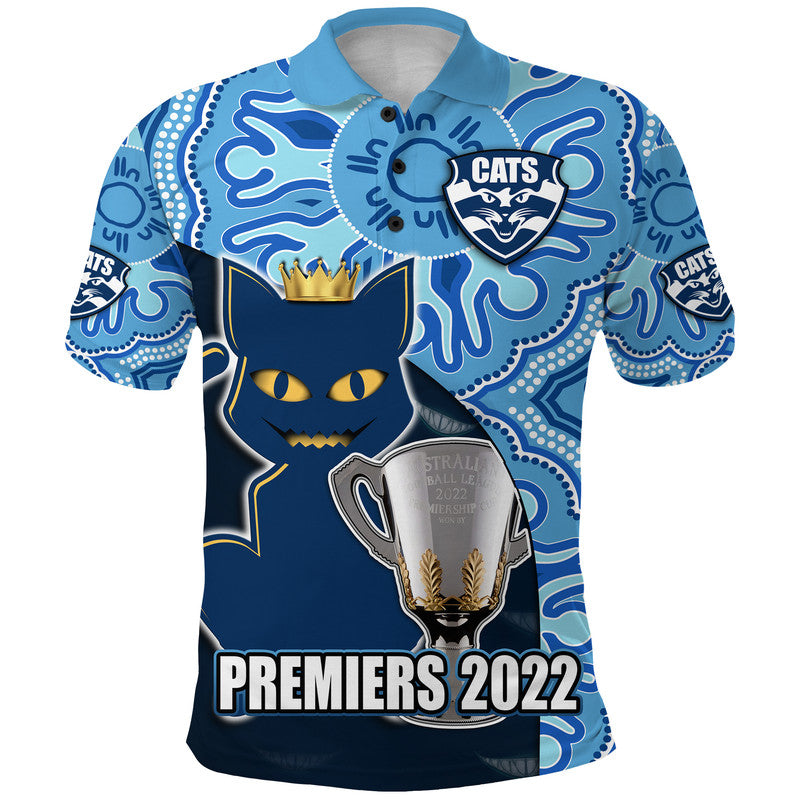 cats-football-2022-premiers-polo-shirt-geelong-indigenous-style