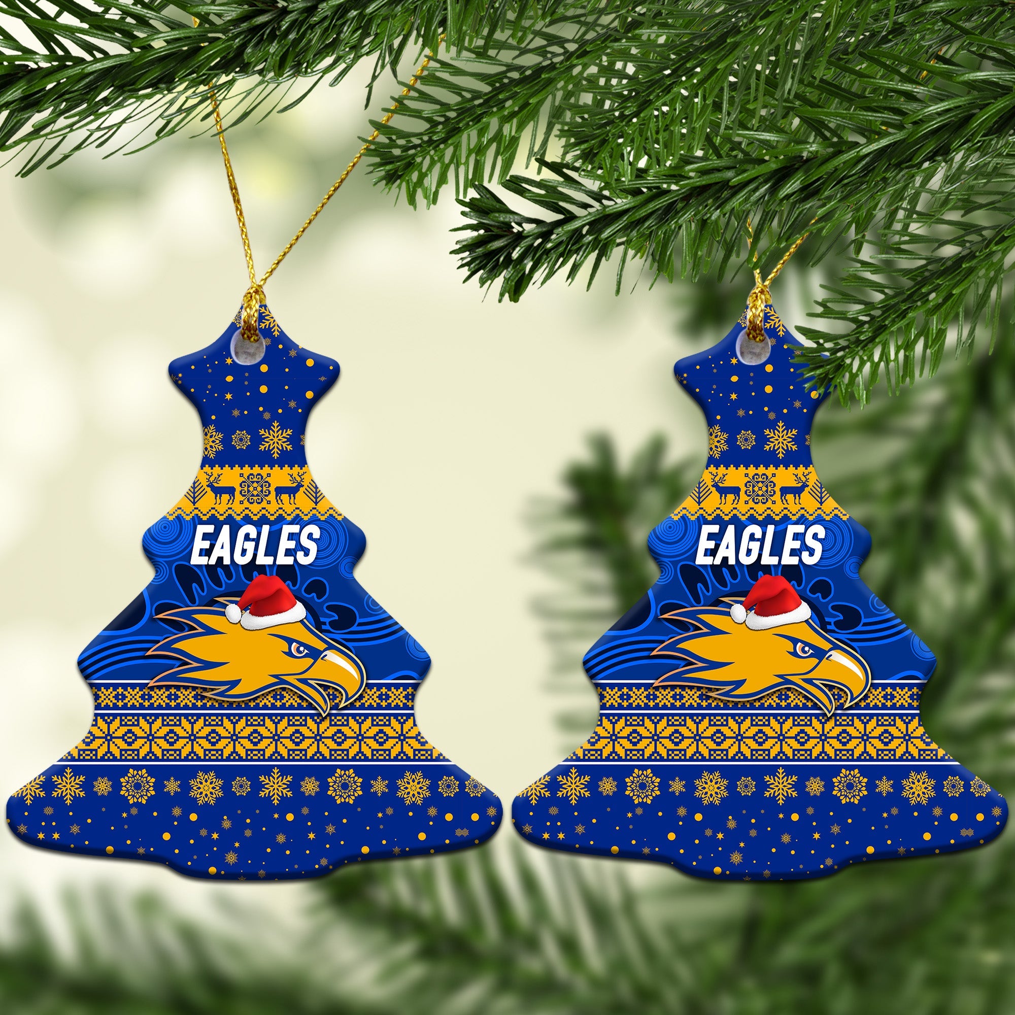 west-coast-eagles-christmas-ornament-simple-style-royal-blue