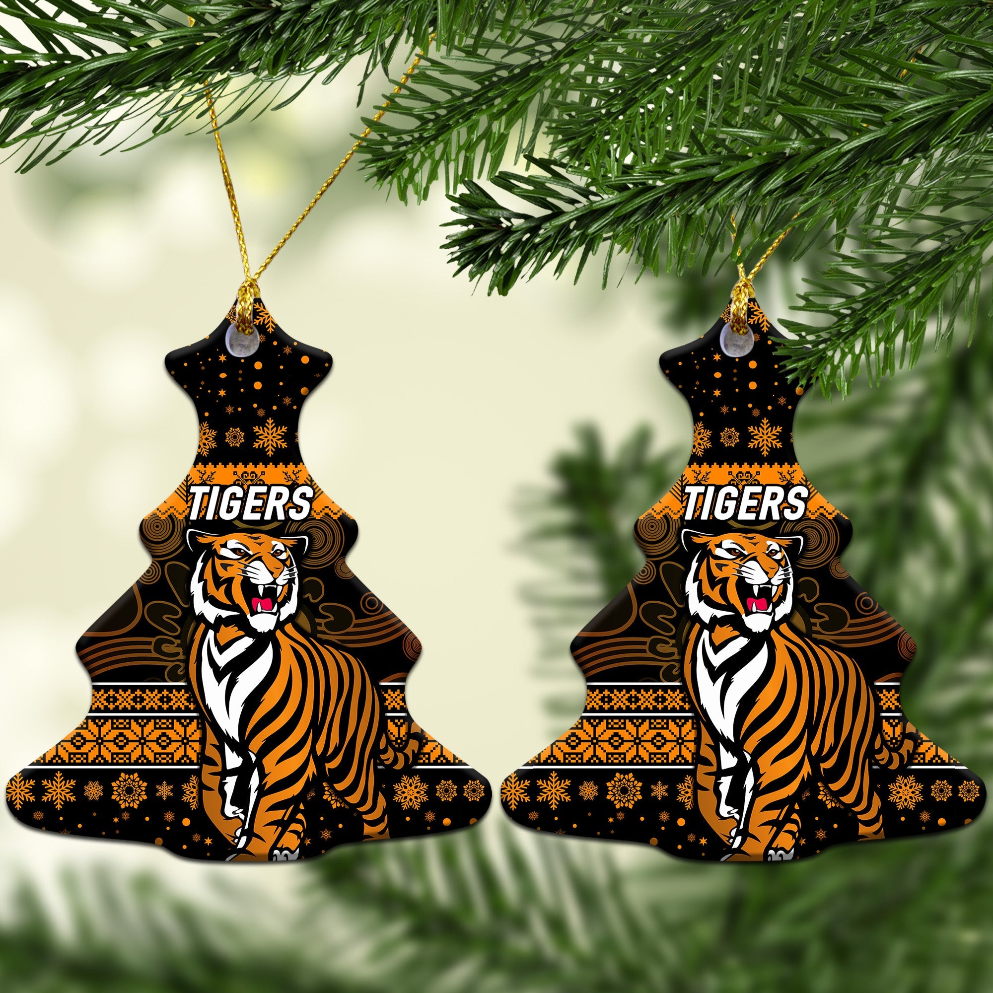 wests-tigers-christmas-ornament-simple-style