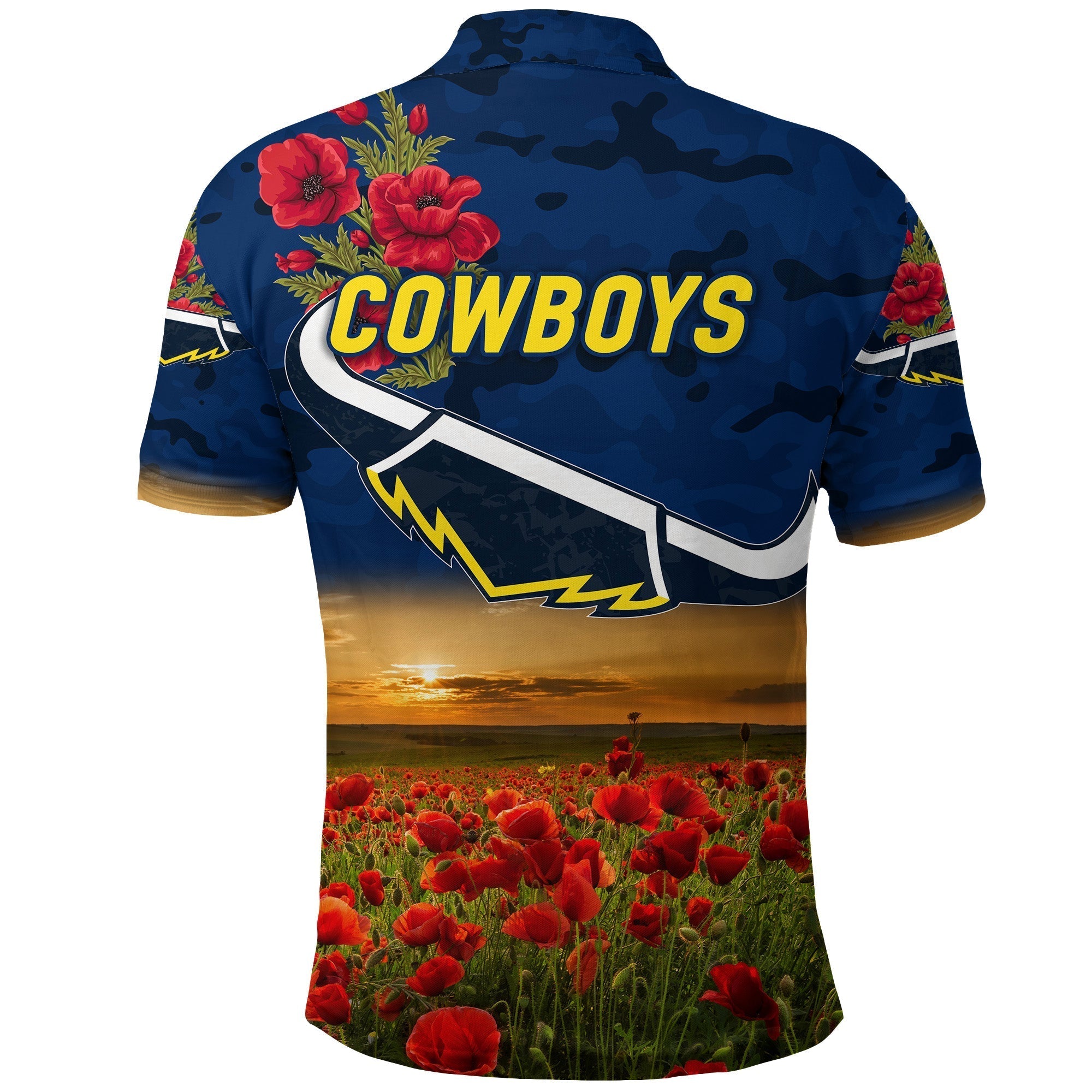 cowboys-anzac-polo-shirt-poppy-flowers-vibes-blue