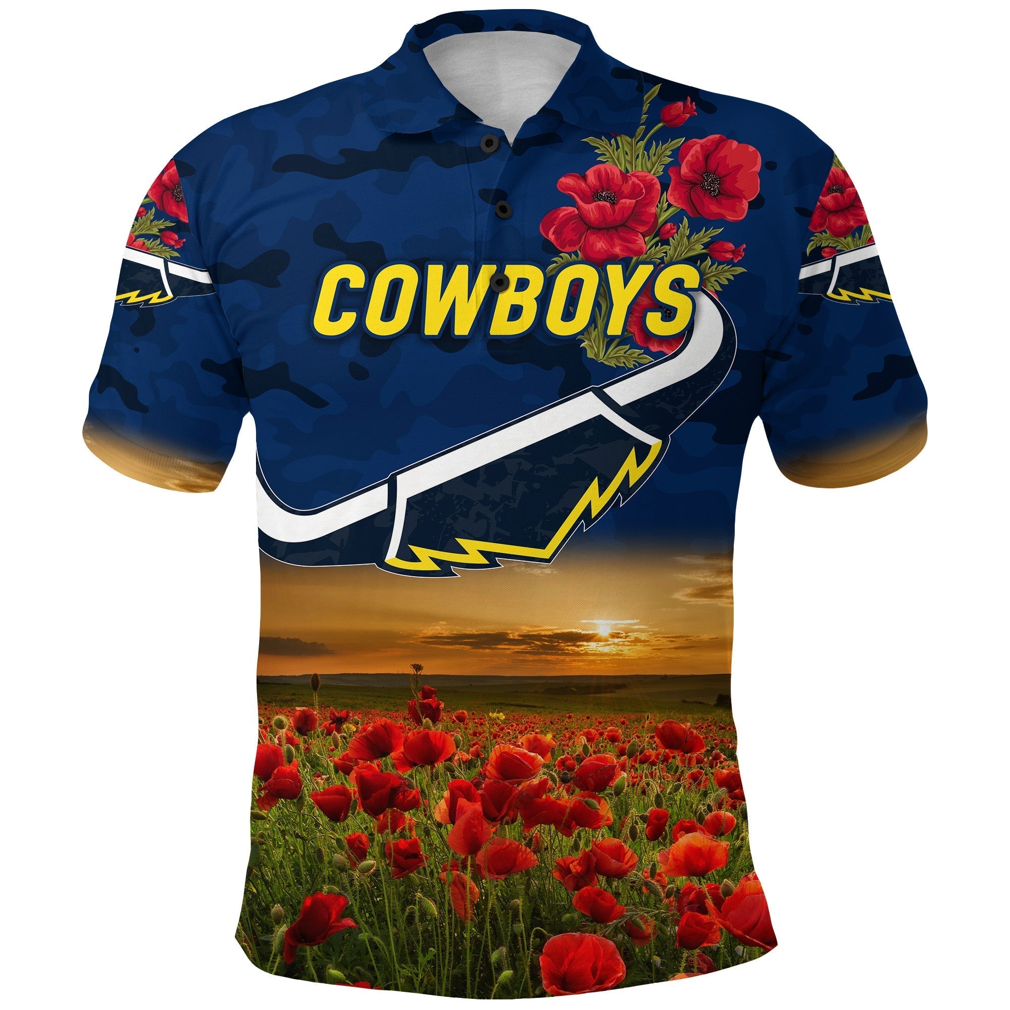 cowboys-anzac-polo-shirt-poppy-flowers-vibes-blue