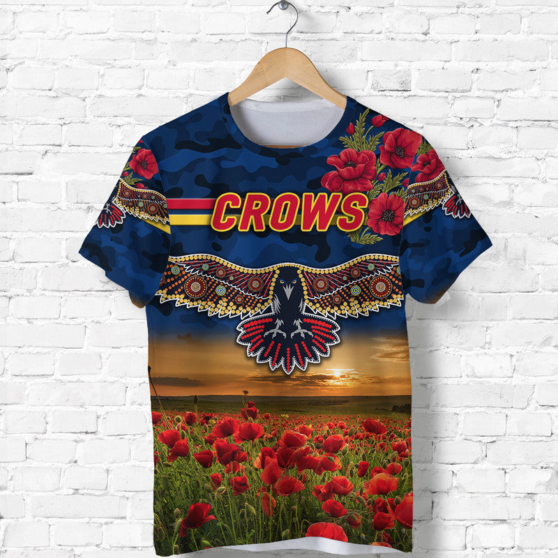 custom-personalised-adelaide-crows-anzac-t-shirt-poppy-vibes-navy-blue