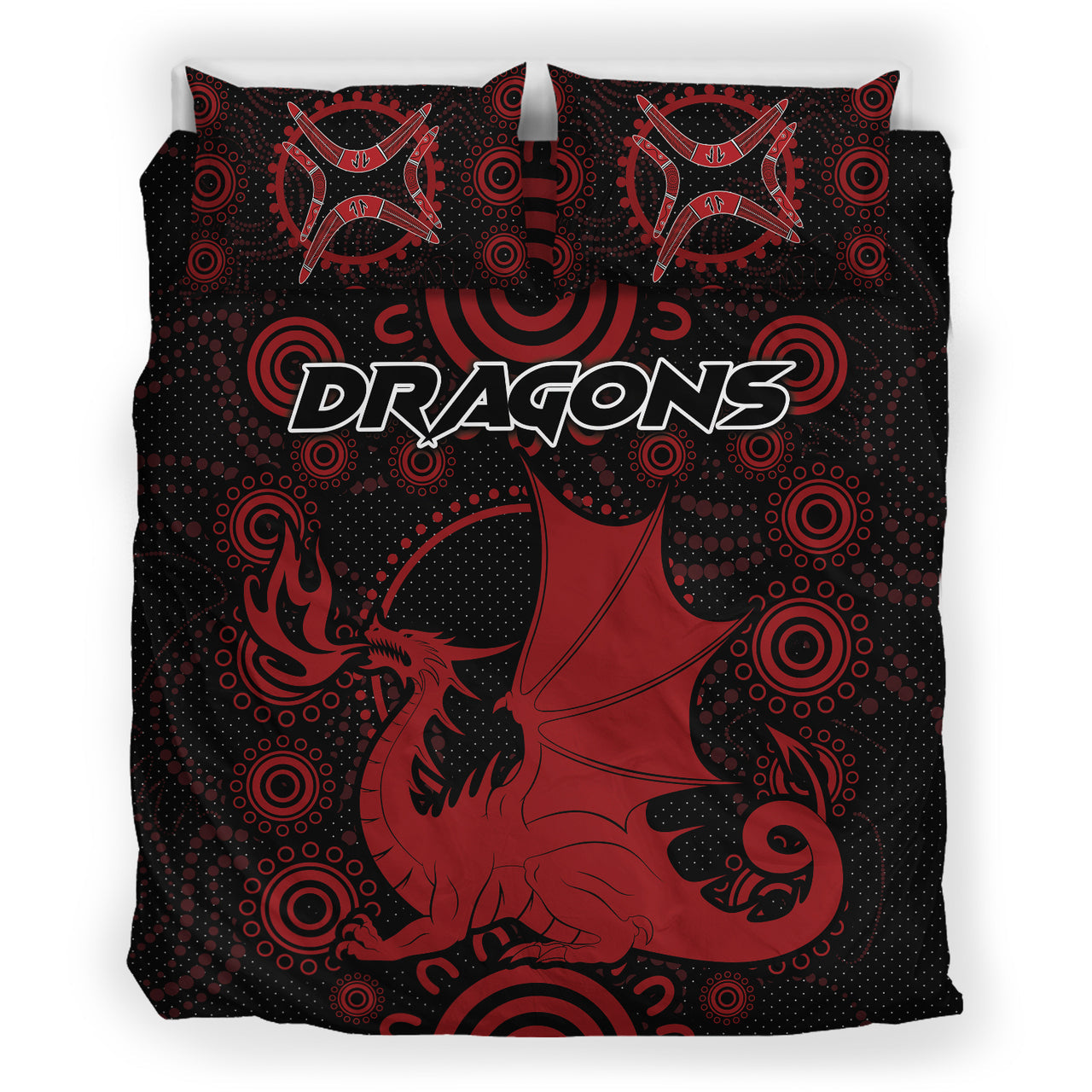 st-george-rugby-bedding-set-custom-indigenous-dragons-bedding-set