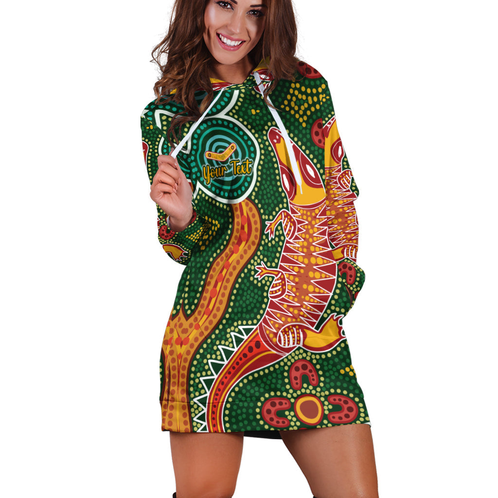 custom-personalised-aboriginal-art-crocodile-hoodie-dress-you-are-number-one