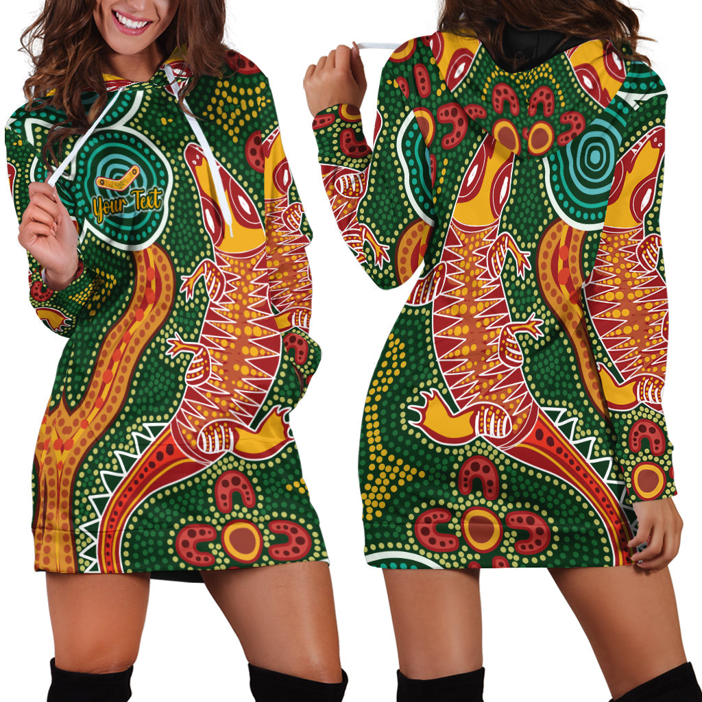 custom-personalised-aboriginal-art-crocodile-hoodie-dress-you-are-number-one