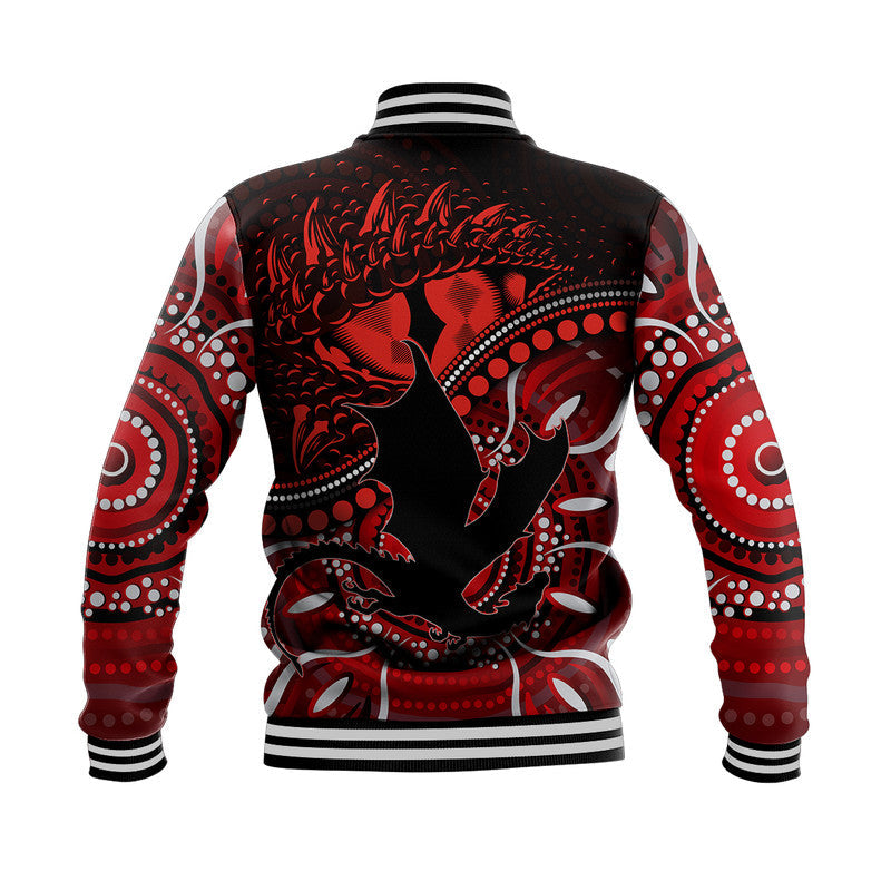 St. George Illawarra Dragons Baseball Jacket Dragons Aboriginal Dreamtime Style LT9