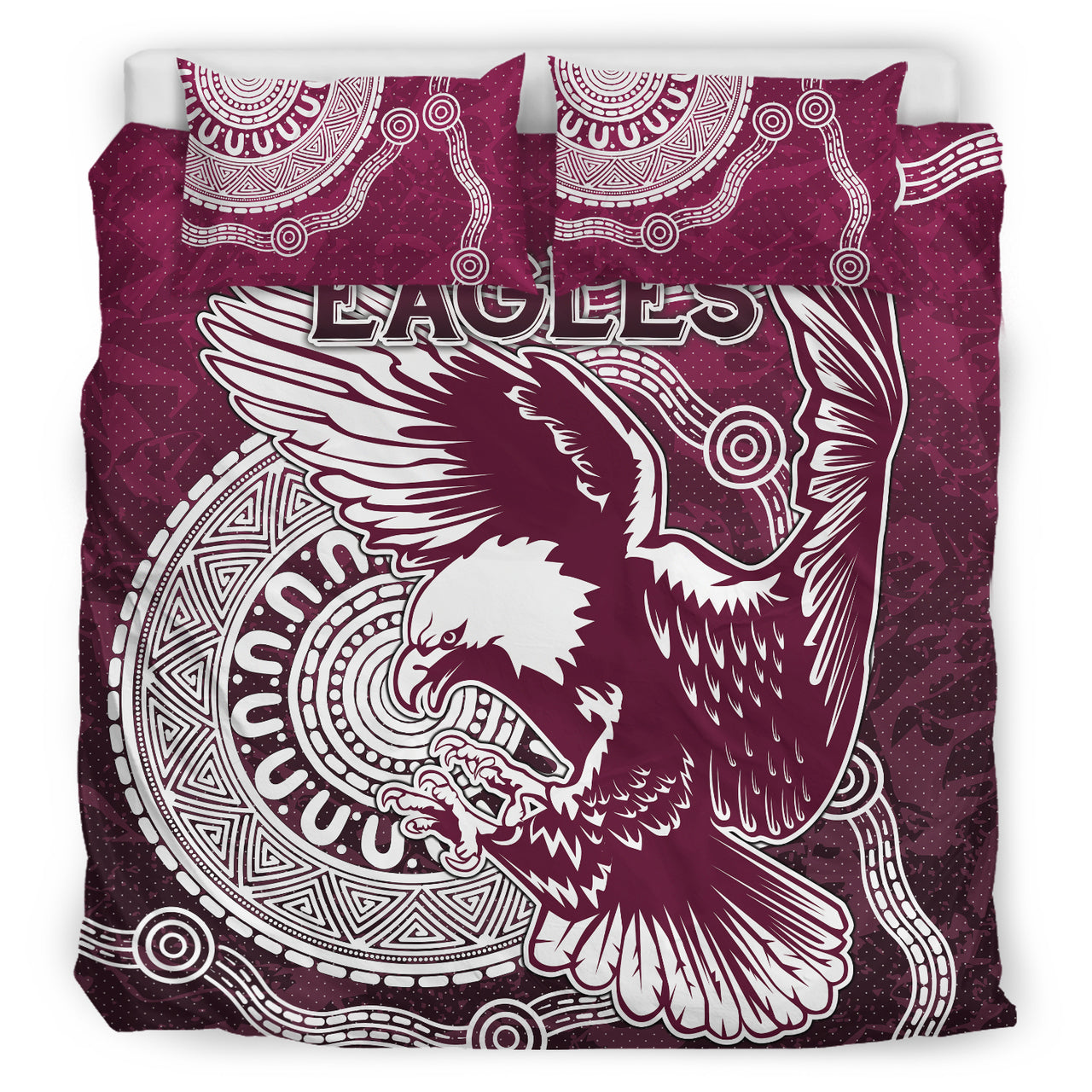 sea-eagles-rugby-bedding-set-custom-super-eagles-bedding-set