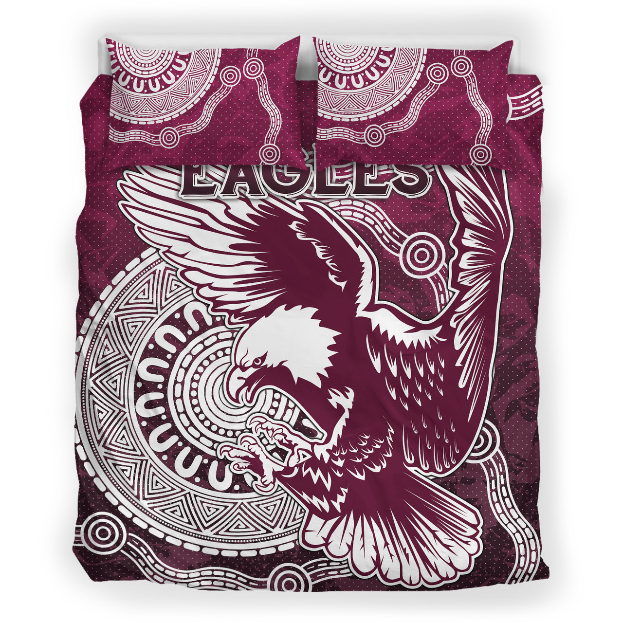 sea-eagles-rugby-bedding-set-custom-super-eagles-bedding-set