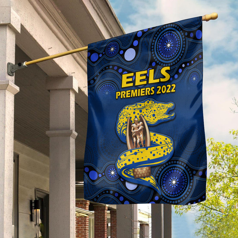 parramatta-eels-rugby-premiers-2022-flag-eels-champion-aboriginal-dot-blue-style