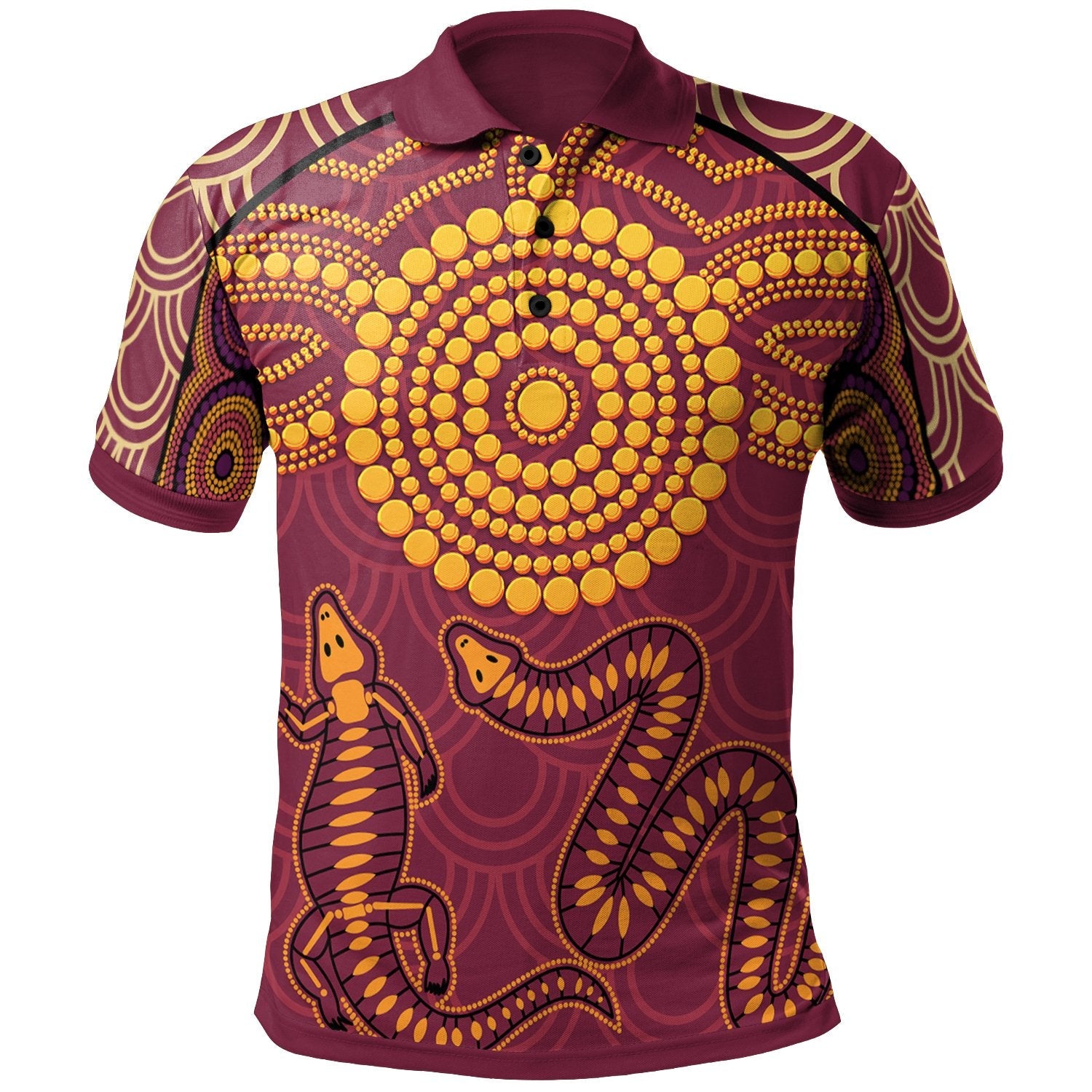 aboriginal-polo-shirt-aboriginal-snake-and-alligator