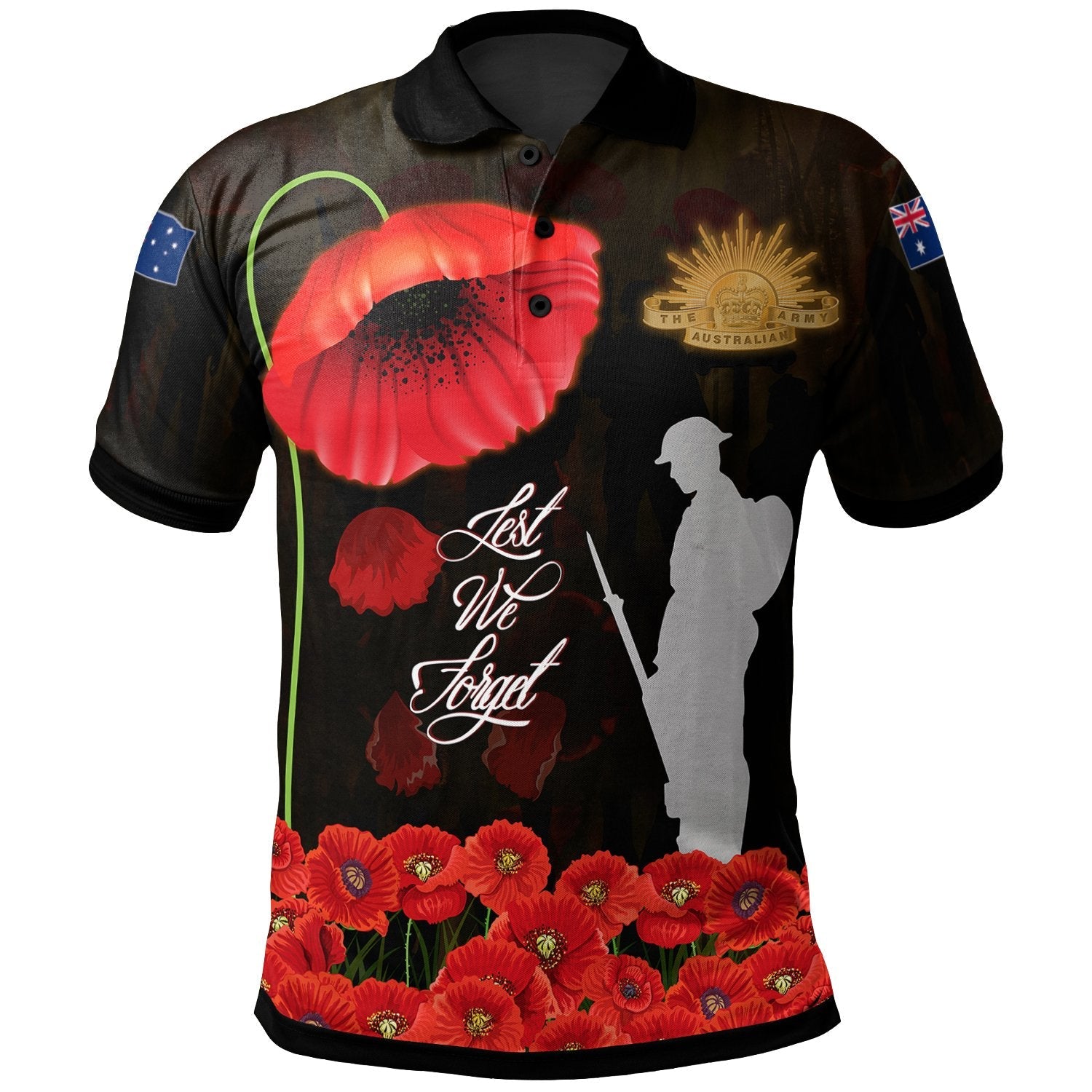 anzac-polo-shirt-remembrance-poppy-flowers