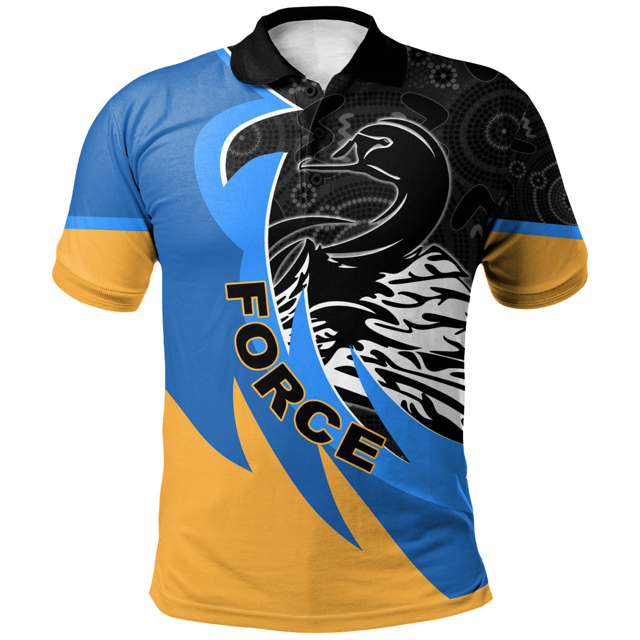 force-rugby-polo-shirt-custom-force-black-swans-mascot-polo-shirt