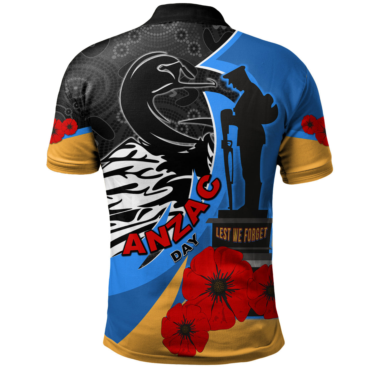 force-rugby-polo-shirt-custom-anzac-force-black-swans-mascot-polo-shirt