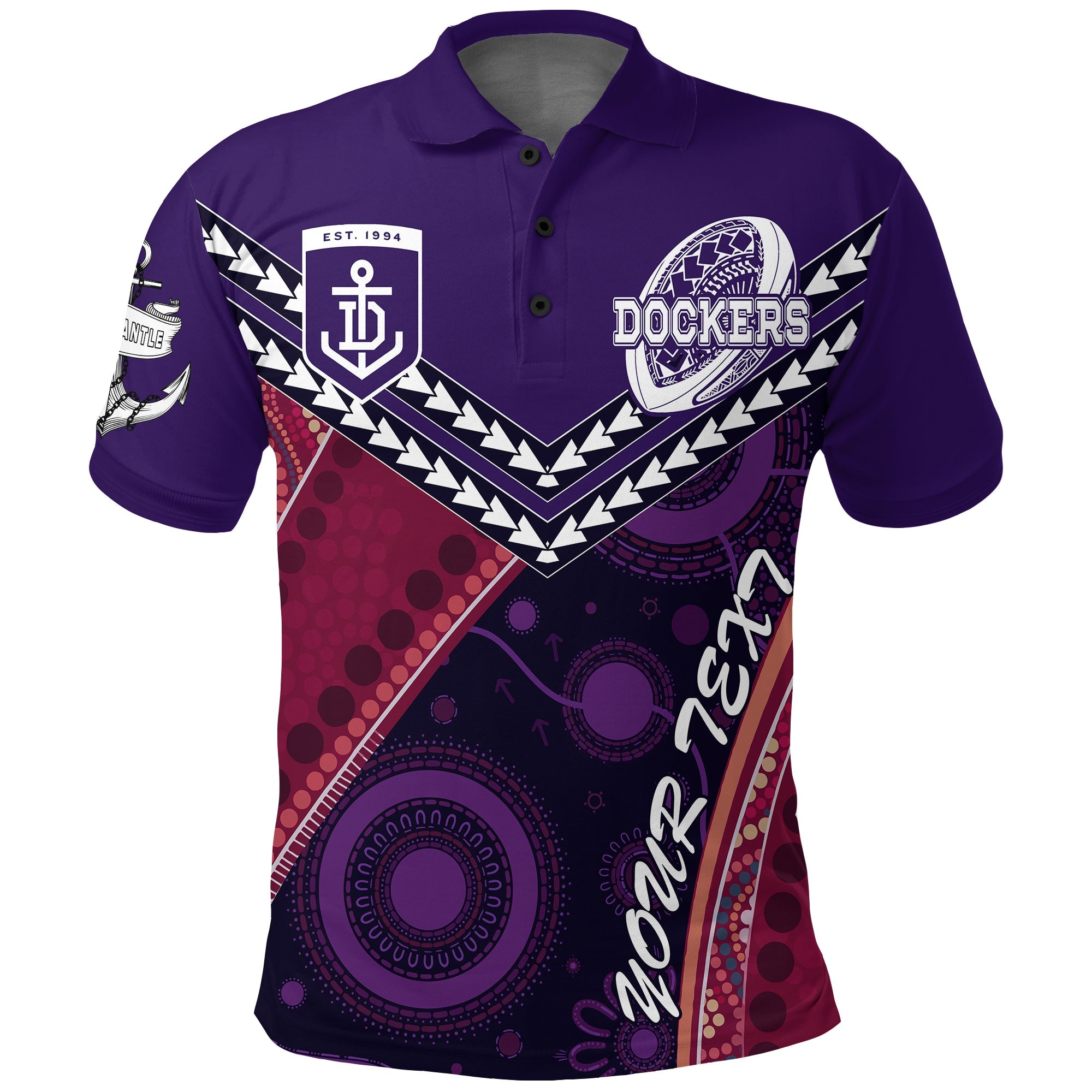 custom-personalised-fremantle-dockers-polo-shirt-aboriginal-mix-crimson-style