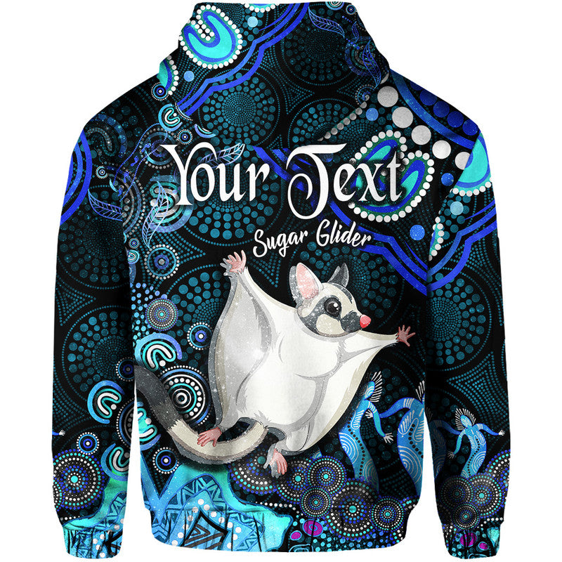 custom-personalised-australian-astrology-zip-up-and-pullover-hoodie-gemini-sugar-glider-zodiac-aboriginal-vibes-blue