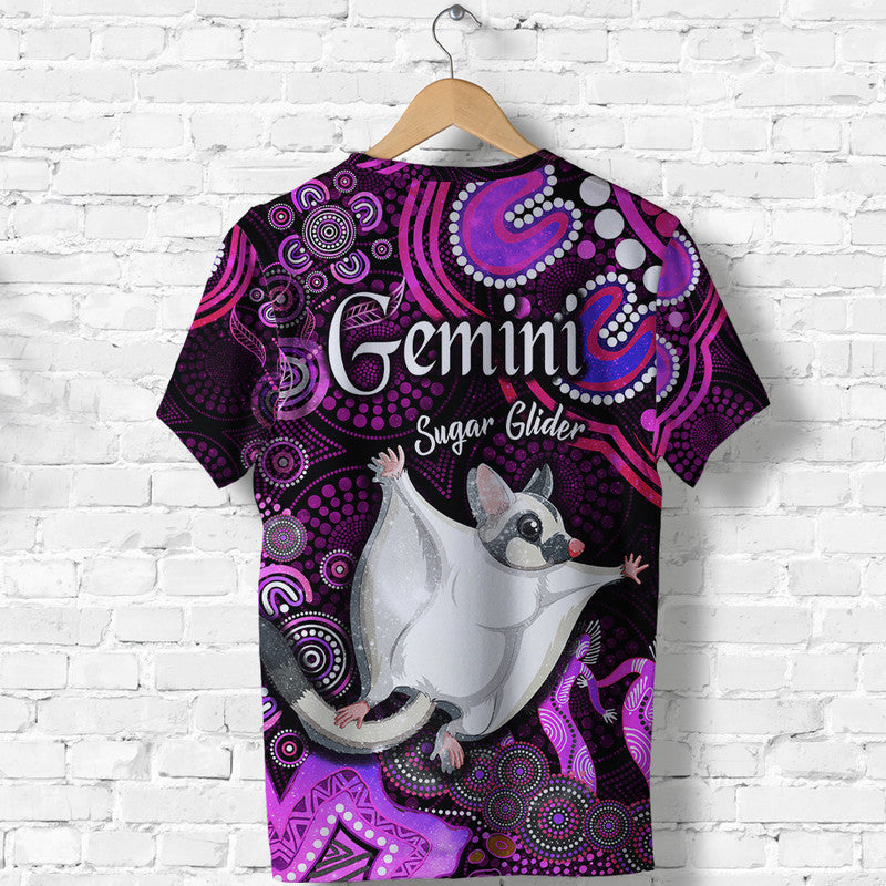 australian-astrology-t-shirt-gemini-sugar-glider-zodiac-aboriginal-vibes-pink