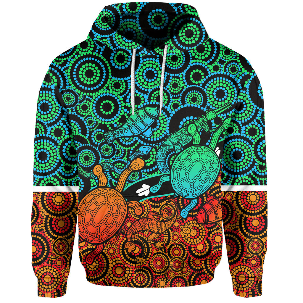 custom-personalised-aboriginal-circles-hoodie-turtle