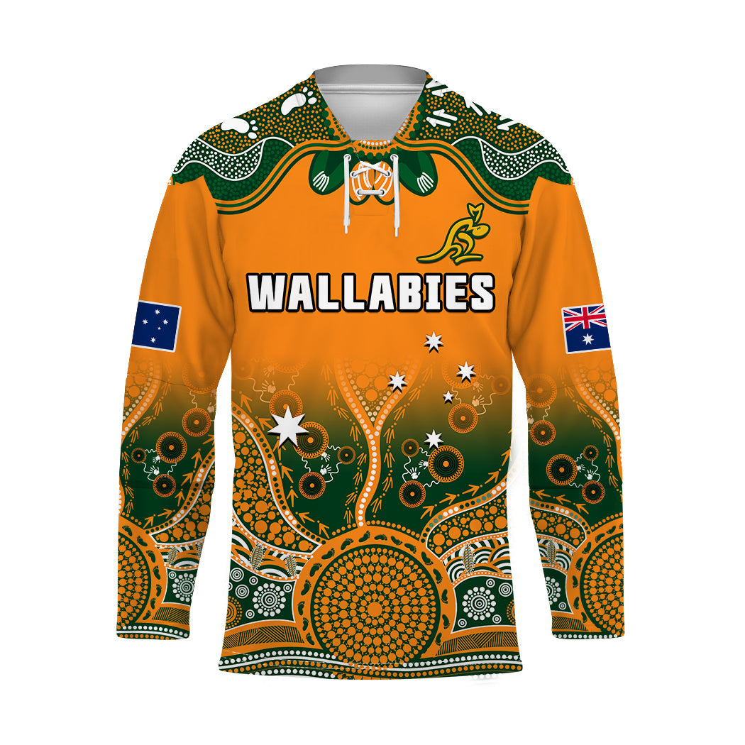 custom-text-and-number-australia-rugby-hockey-jersey-wallabies-kangaroo-orange-aboriginal