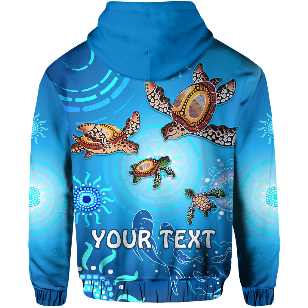 custom-personalised-australian-aboriginal-zip-hoodie-happy-turtle-family-version-blue